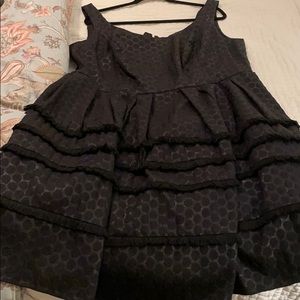 ABS Allen Schwartz Polka Dot Black A-Line Dress